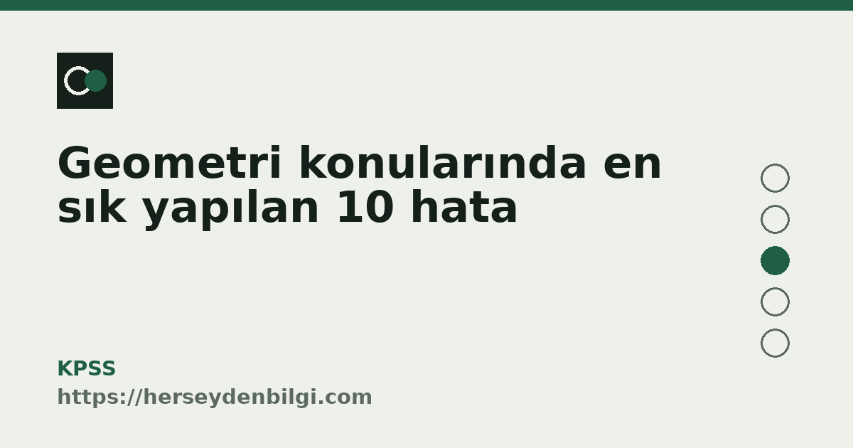 Geometri konularında en sık yapılan 10 hata